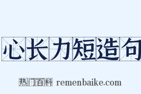 心长力短造句是什么意思的图片